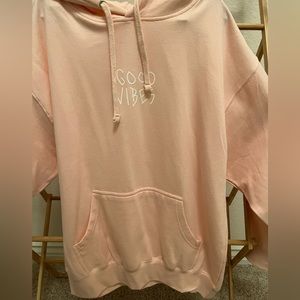 Bright Pastel Pink Good Vibes Sweater